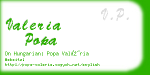 valeria popa business card